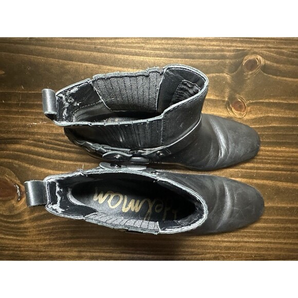 Sam Edelman Dalma Black Leather Studded Harness Chelsea Ankle Boots Women 8 - Picture 10 of 13